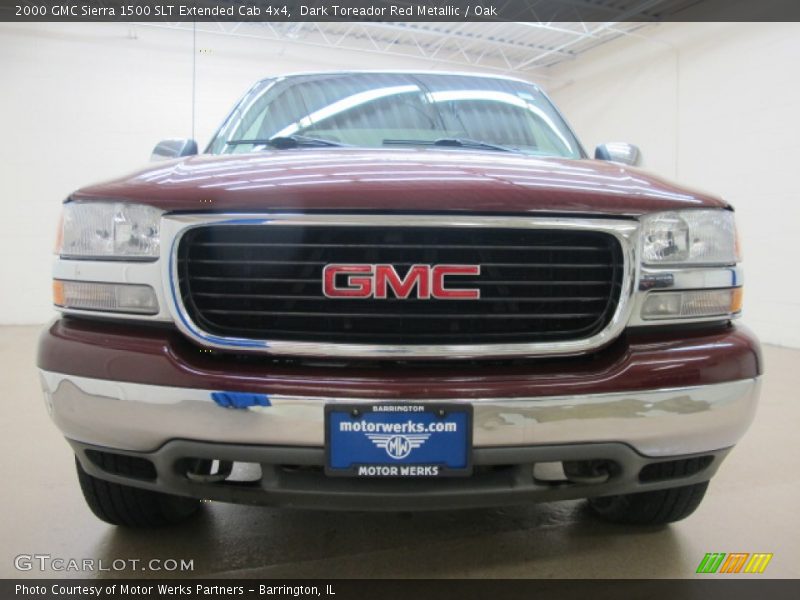 Dark Toreador Red Metallic / Oak 2000 GMC Sierra 1500 SLT Extended Cab 4x4