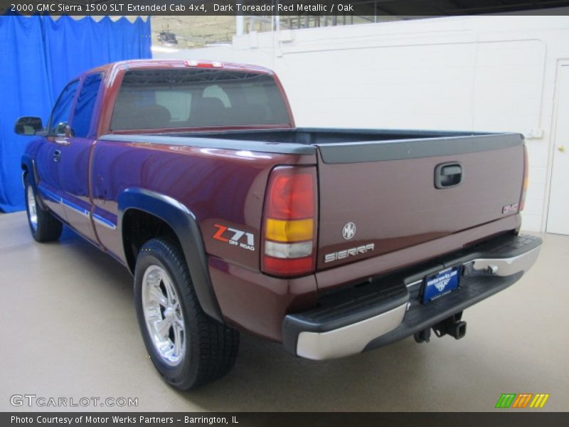 Dark Toreador Red Metallic / Oak 2000 GMC Sierra 1500 SLT Extended Cab 4x4