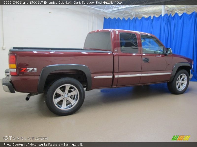 Dark Toreador Red Metallic / Oak 2000 GMC Sierra 1500 SLT Extended Cab 4x4