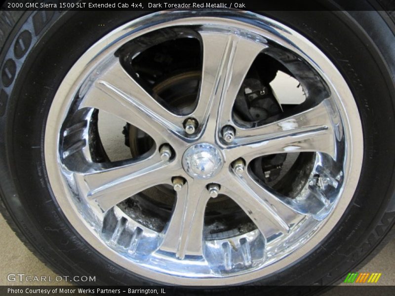 Dark Toreador Red Metallic / Oak 2000 GMC Sierra 1500 SLT Extended Cab 4x4
