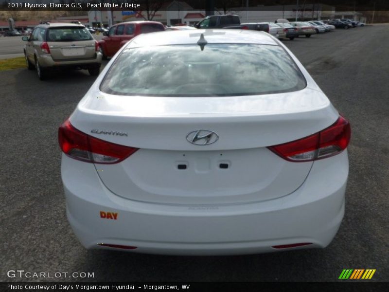 Pearl White / Beige 2011 Hyundai Elantra GLS