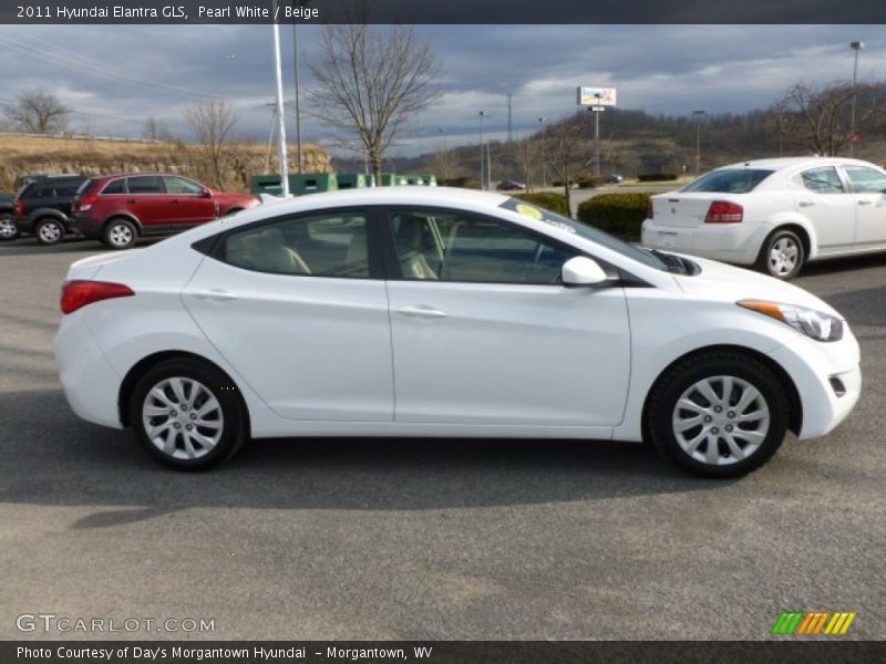 Pearl White / Beige 2011 Hyundai Elantra GLS