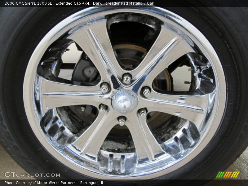 Dark Toreador Red Metallic / Oak 2000 GMC Sierra 1500 SLT Extended Cab 4x4