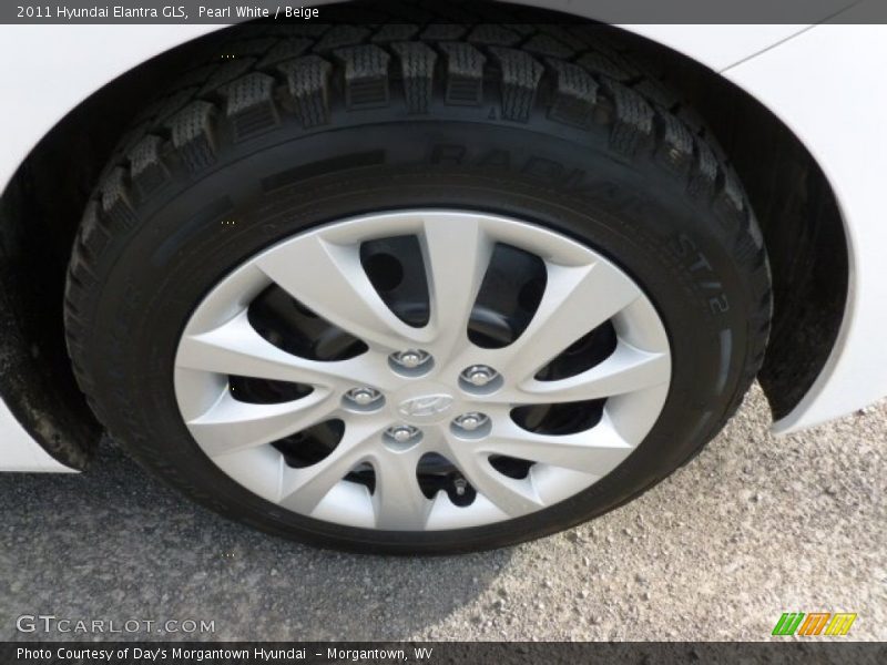 Pearl White / Beige 2011 Hyundai Elantra GLS