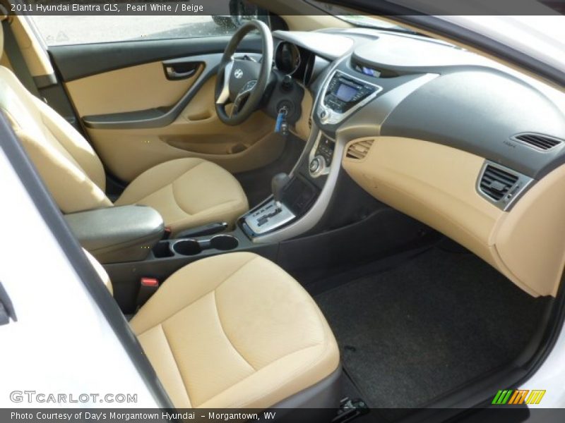 Pearl White / Beige 2011 Hyundai Elantra GLS