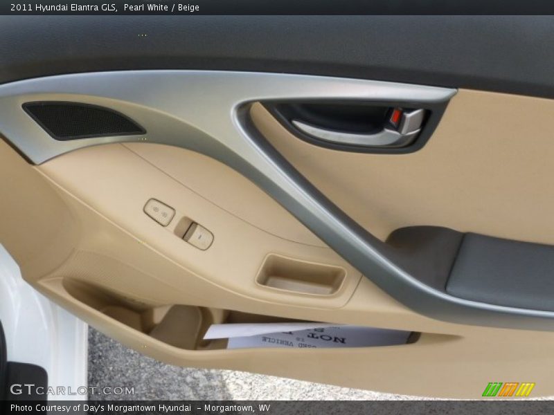 Pearl White / Beige 2011 Hyundai Elantra GLS