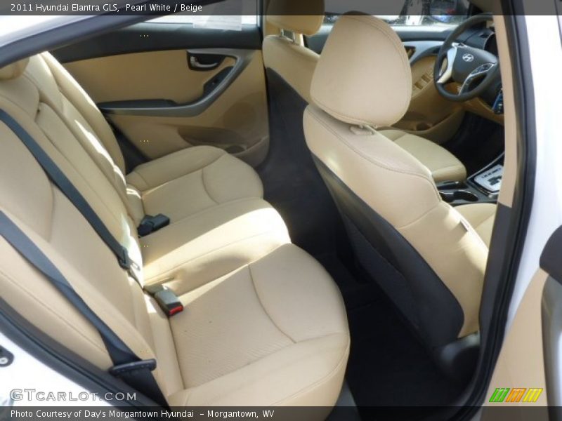 Pearl White / Beige 2011 Hyundai Elantra GLS