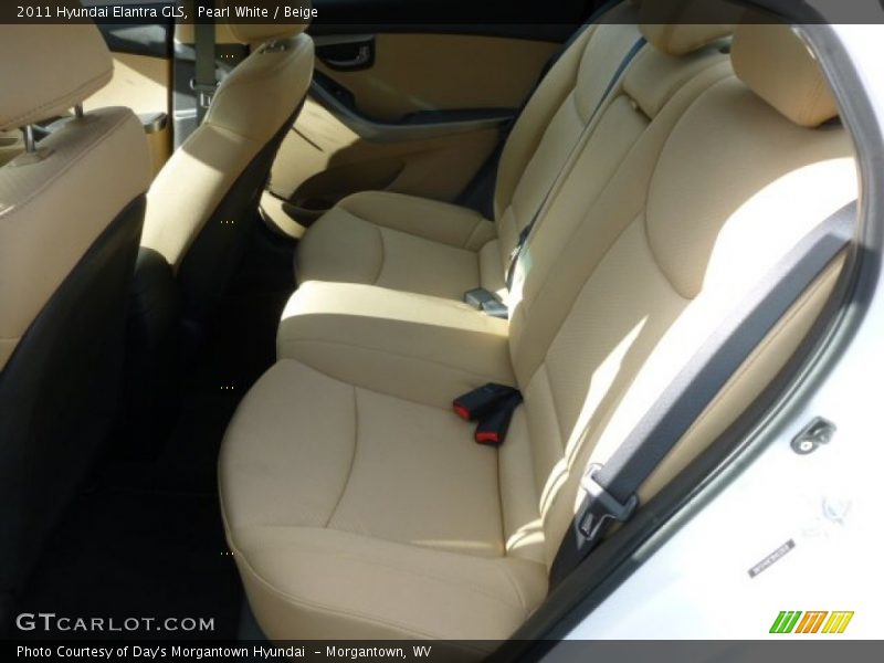 Pearl White / Beige 2011 Hyundai Elantra GLS