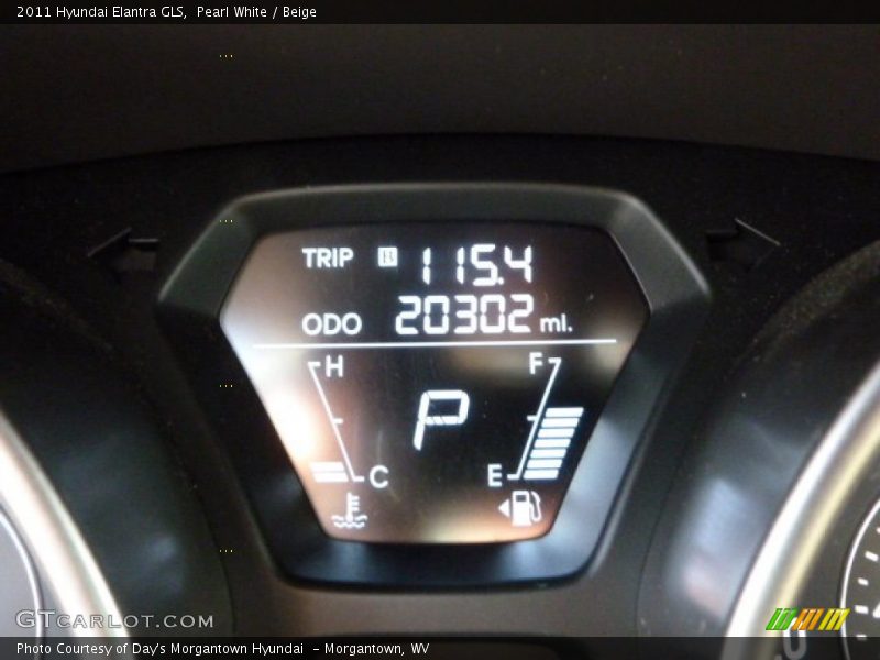Pearl White / Beige 2011 Hyundai Elantra GLS