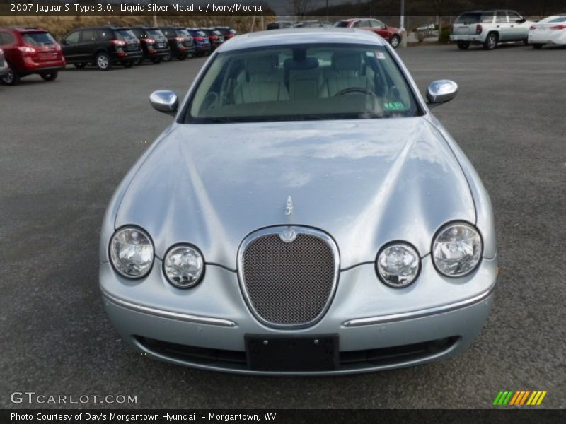 Liquid Silver Metallic / Ivory/Mocha 2007 Jaguar S-Type 3.0