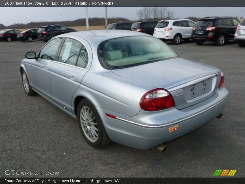Liquid Silver Metallic / Ivory/Mocha 2007 Jaguar S-Type 3.0