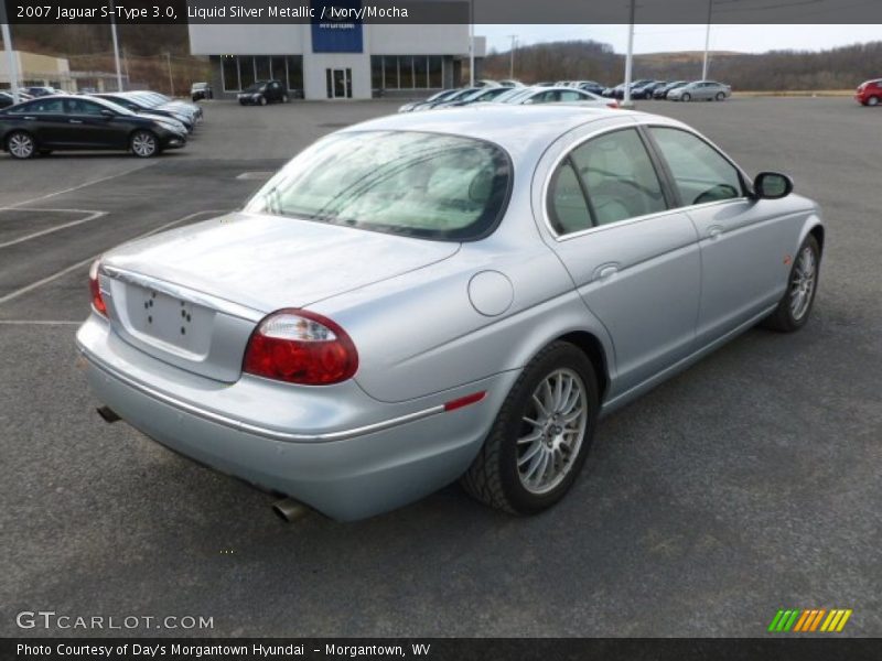 Liquid Silver Metallic / Ivory/Mocha 2007 Jaguar S-Type 3.0