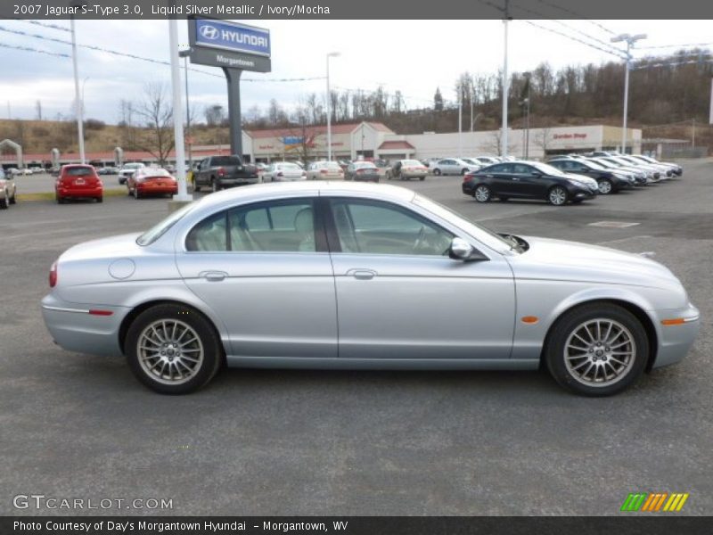 Liquid Silver Metallic / Ivory/Mocha 2007 Jaguar S-Type 3.0