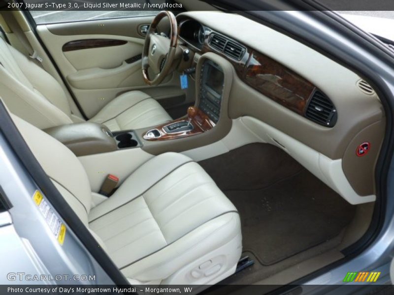 Liquid Silver Metallic / Ivory/Mocha 2007 Jaguar S-Type 3.0