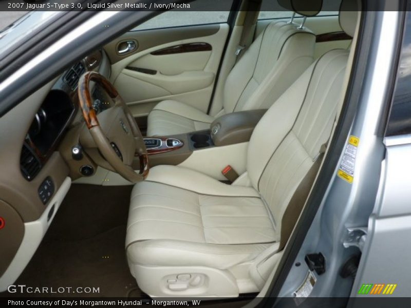 Liquid Silver Metallic / Ivory/Mocha 2007 Jaguar S-Type 3.0