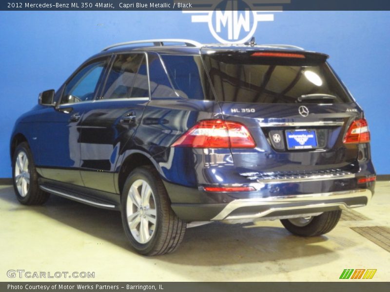 Capri Blue Metallic / Black 2012 Mercedes-Benz ML 350 4Matic