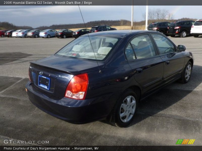Moonlit Dark Blue / Beige 2006 Hyundai Elantra GLS Sedan