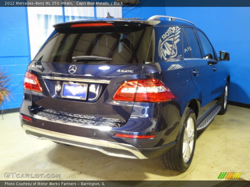 Capri Blue Metallic / Black 2012 Mercedes-Benz ML 350 4Matic