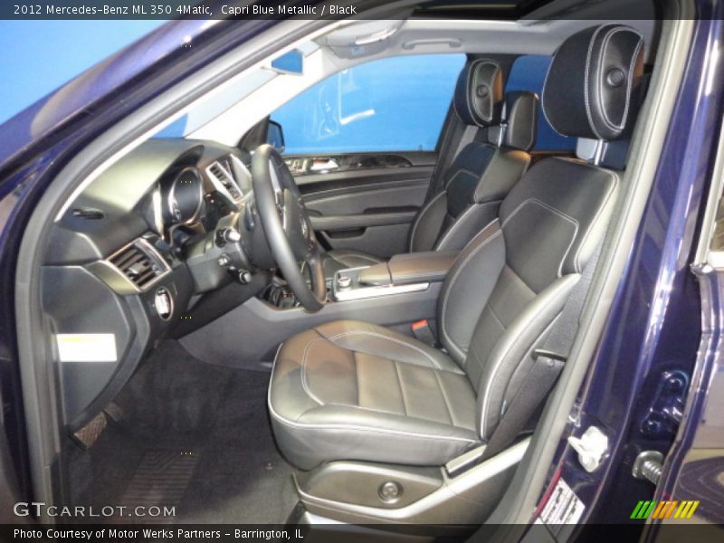 Capri Blue Metallic / Black 2012 Mercedes-Benz ML 350 4Matic