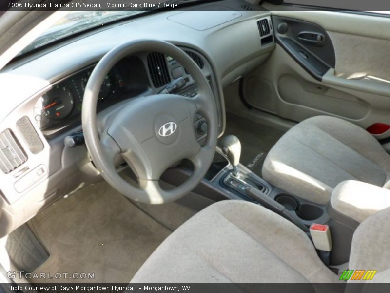 Moonlit Dark Blue / Beige 2006 Hyundai Elantra GLS Sedan