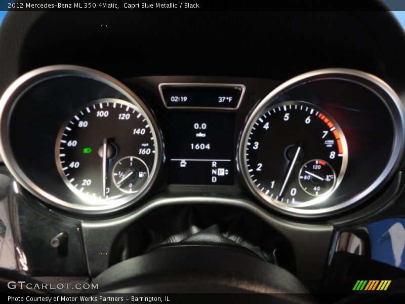 Capri Blue Metallic / Black 2012 Mercedes-Benz ML 350 4Matic