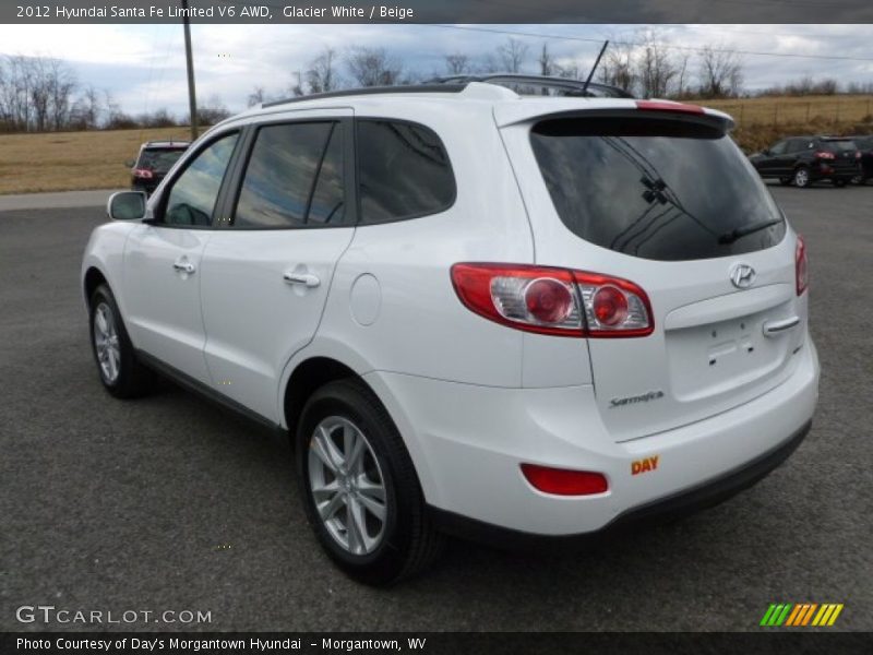 Glacier White / Beige 2012 Hyundai Santa Fe Limited V6 AWD