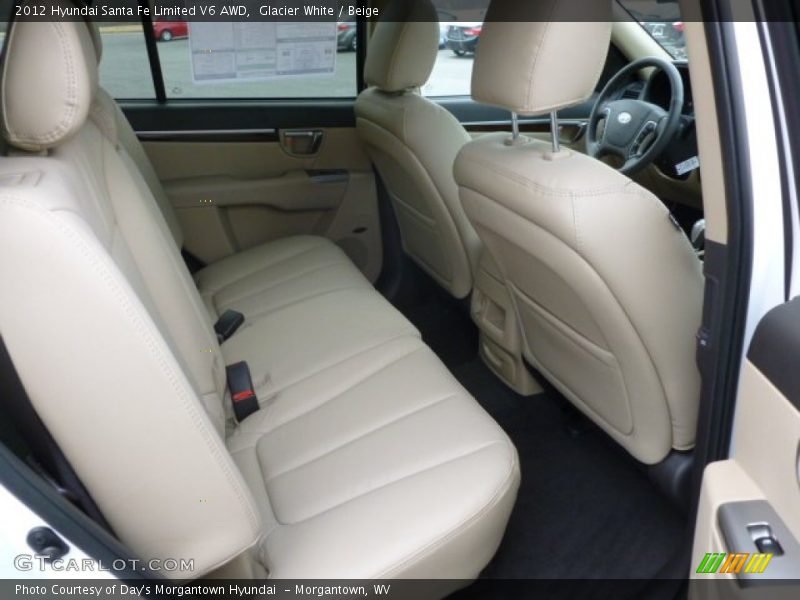 Glacier White / Beige 2012 Hyundai Santa Fe Limited V6 AWD