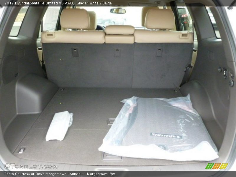 Glacier White / Beige 2012 Hyundai Santa Fe Limited V6 AWD