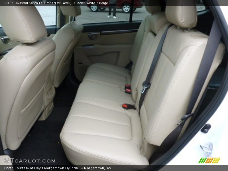 Glacier White / Beige 2012 Hyundai Santa Fe Limited V6 AWD