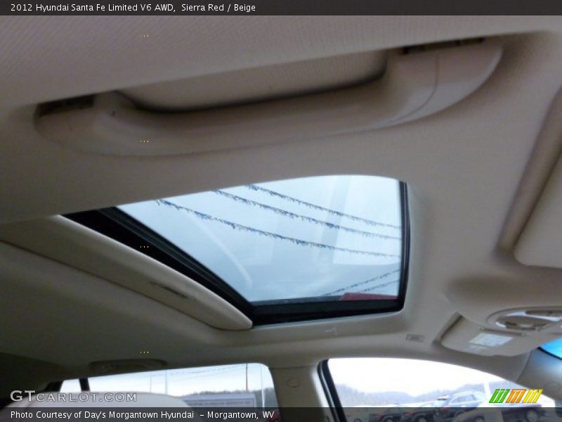 Sierra Red / Beige 2012 Hyundai Santa Fe Limited V6 AWD