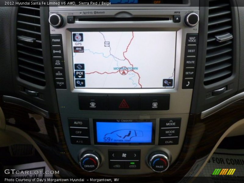 Navigation of 2012 Santa Fe Limited V6 AWD