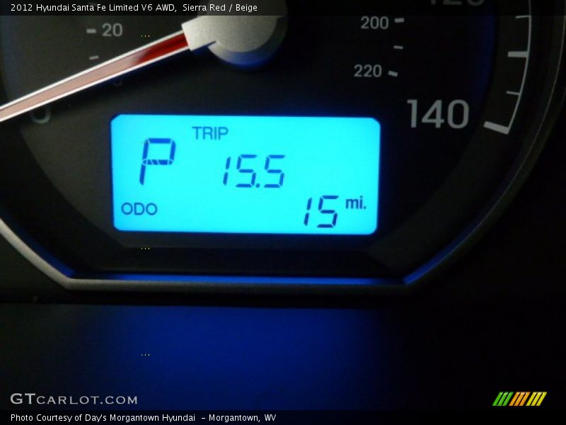 Sierra Red / Beige 2012 Hyundai Santa Fe Limited V6 AWD