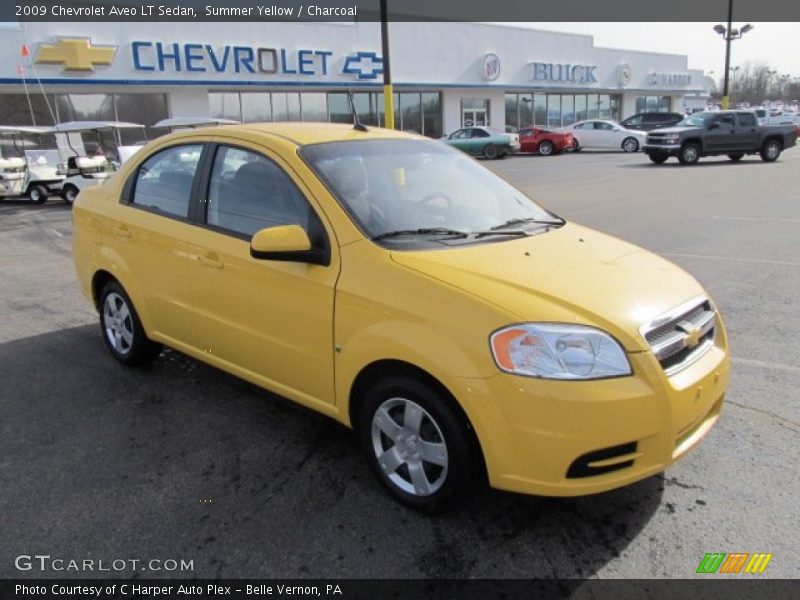 Summer Yellow / Charcoal 2009 Chevrolet Aveo LT Sedan
