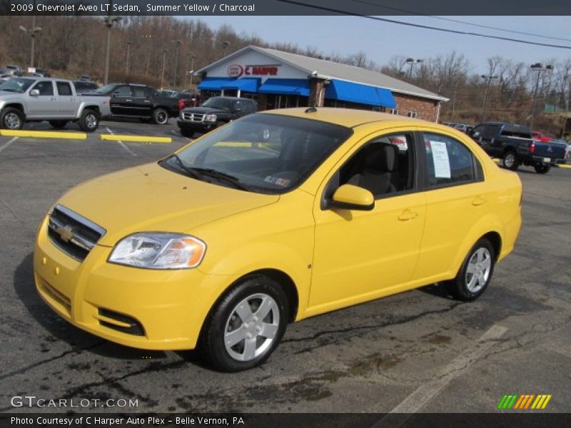 Summer Yellow / Charcoal 2009 Chevrolet Aveo LT Sedan