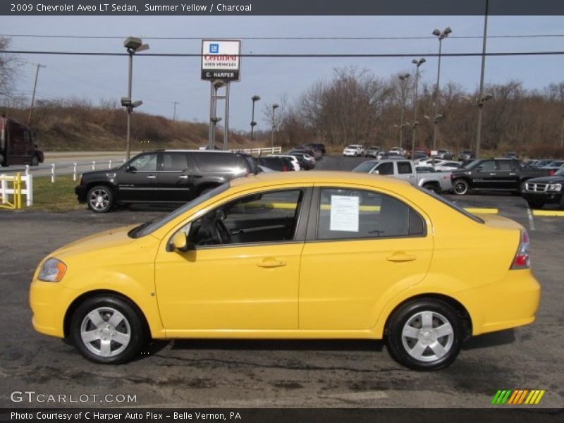 Summer Yellow / Charcoal 2009 Chevrolet Aveo LT Sedan