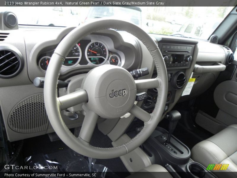 Natural Green Pearl / Dark Slate Gray/Medium Slate Gray 2010 Jeep Wrangler Rubicon 4x4