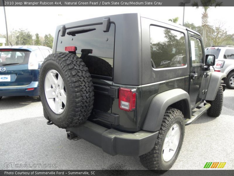 Natural Green Pearl / Dark Slate Gray/Medium Slate Gray 2010 Jeep Wrangler Rubicon 4x4