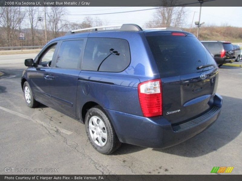 Velvet Blue Metallic / Gray 2008 Kia Sedona LX