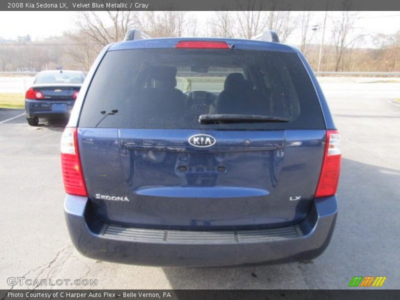 Velvet Blue Metallic / Gray 2008 Kia Sedona LX