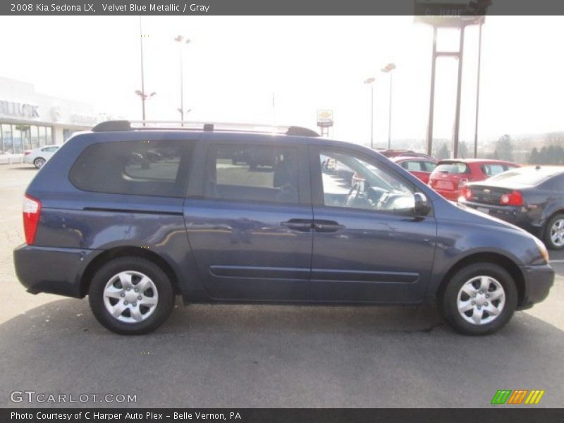 Velvet Blue Metallic / Gray 2008 Kia Sedona LX