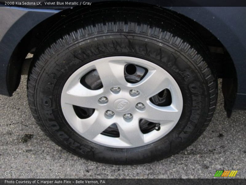 Velvet Blue Metallic / Gray 2008 Kia Sedona LX
