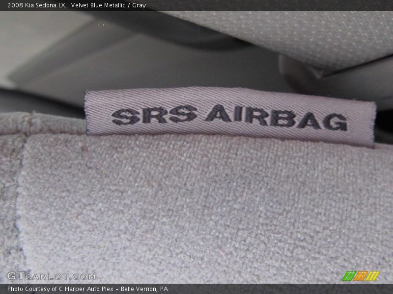 Velvet Blue Metallic / Gray 2008 Kia Sedona LX
