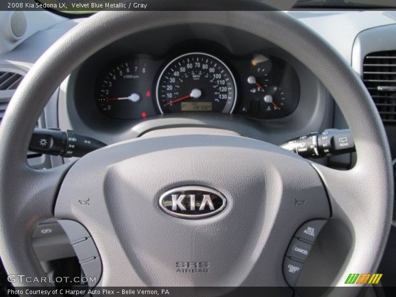 Velvet Blue Metallic / Gray 2008 Kia Sedona LX