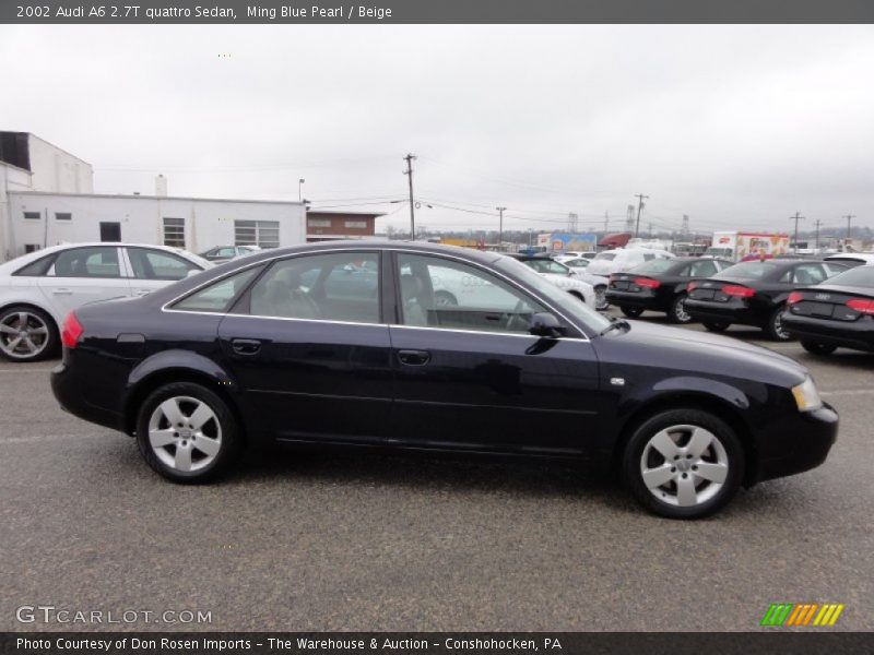 Ming Blue Pearl / Beige 2002 Audi A6 2.7T quattro Sedan
