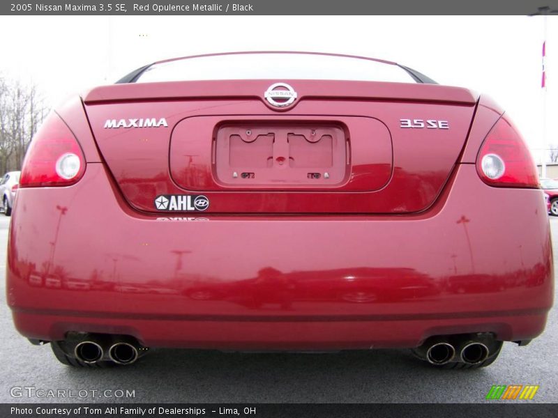 Red Opulence Metallic / Black 2005 Nissan Maxima 3.5 SE