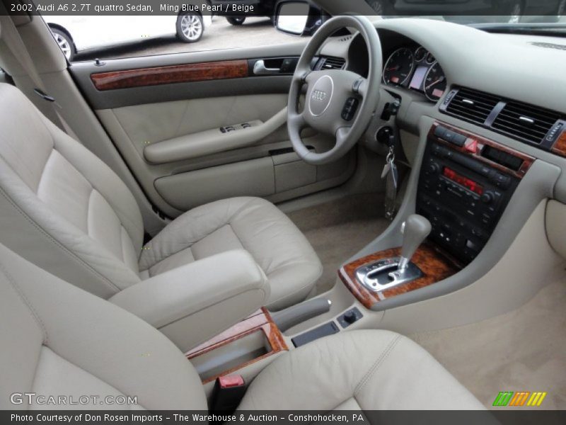 Ming Blue Pearl / Beige 2002 Audi A6 2.7T quattro Sedan