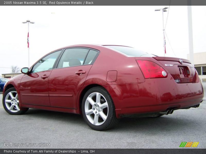 Red Opulence Metallic / Black 2005 Nissan Maxima 3.5 SE