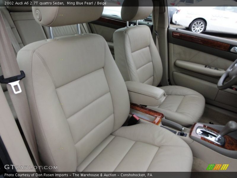 Ming Blue Pearl / Beige 2002 Audi A6 2.7T quattro Sedan