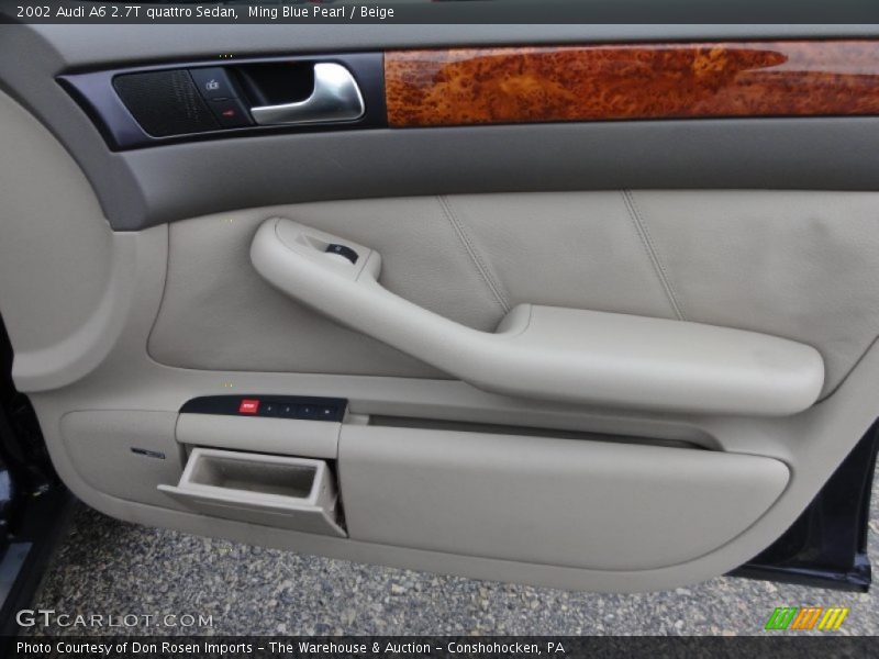 Ming Blue Pearl / Beige 2002 Audi A6 2.7T quattro Sedan