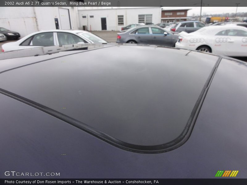Ming Blue Pearl / Beige 2002 Audi A6 2.7T quattro Sedan